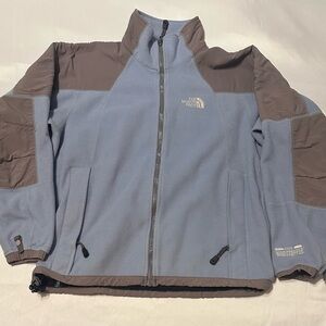 Vintage North Face Goretex Windstopper Fleece Jacket Size MEDIUM Coat Blue